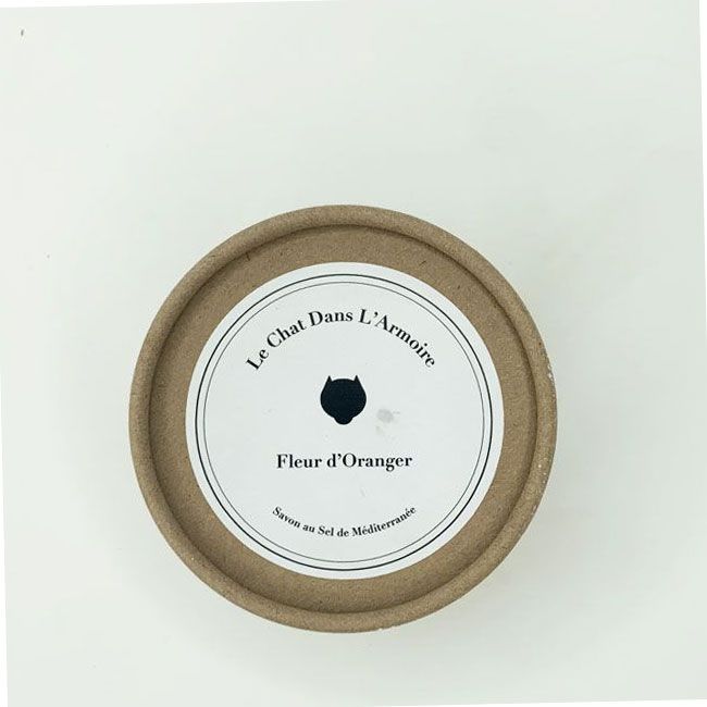 Savon solide au sel de Méditerranée Fleur d'Oranger Le Chat dans l'Armoire packshot