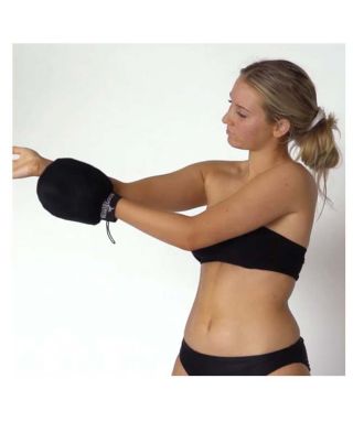Double sided tan applicator mitt