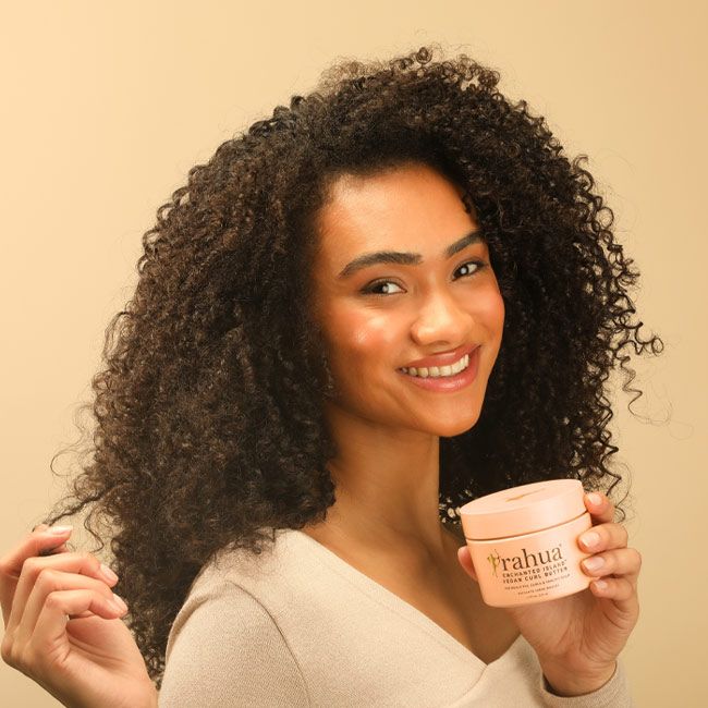 Rahua's Leave in curly hair Enchanted Island Vegan curl butter mannequin
