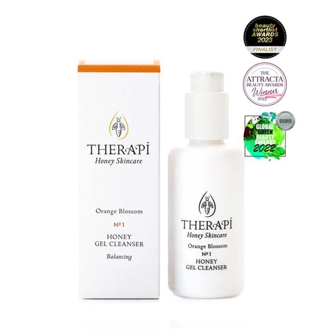 Therapi Cosmetics Orange blossom balancing honey gel cleanser pack