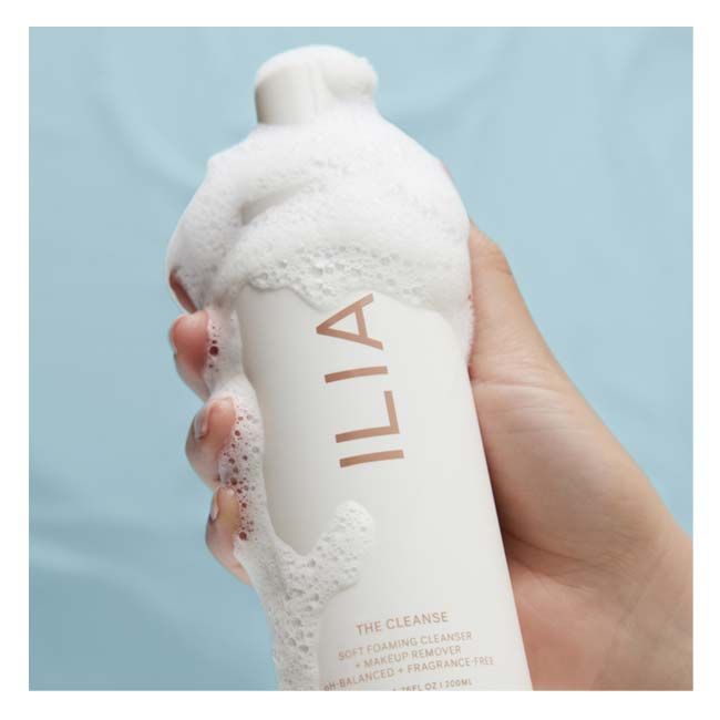 Ilia Beauty's Cleansing Foam Gentle Foaming Cleanser The Cleanse lifestyle cosmetics