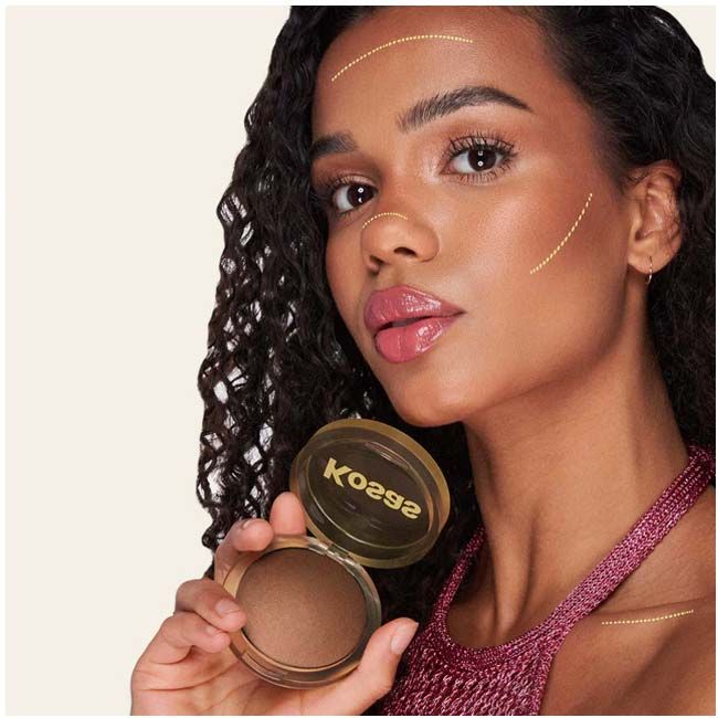 Bronzer cuit The Sun Show Escape Kosas mannequin