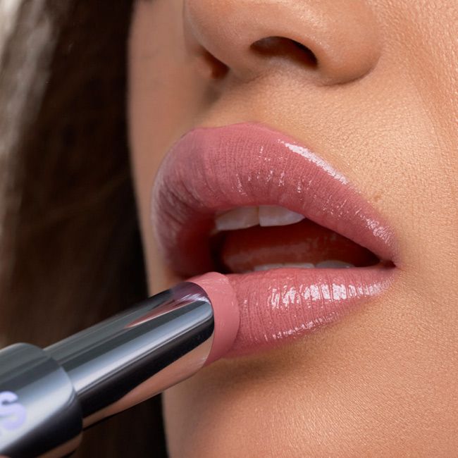 Kosas' Wet Stick baby rose tinted lip balm lifestyle