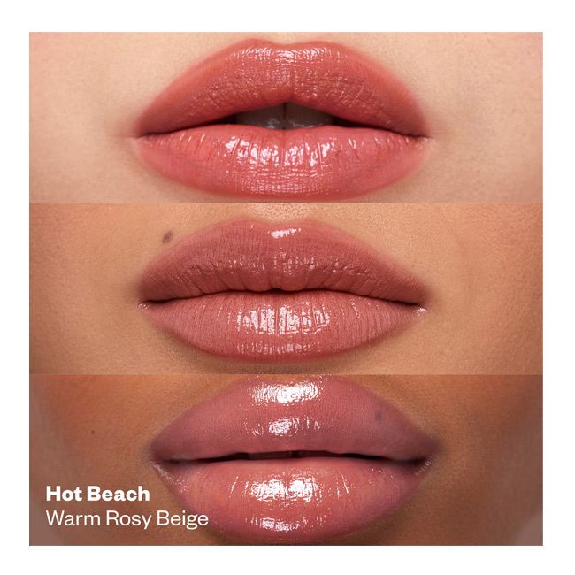 Kosas' Wet Stick hot beach tinted lip balm models
