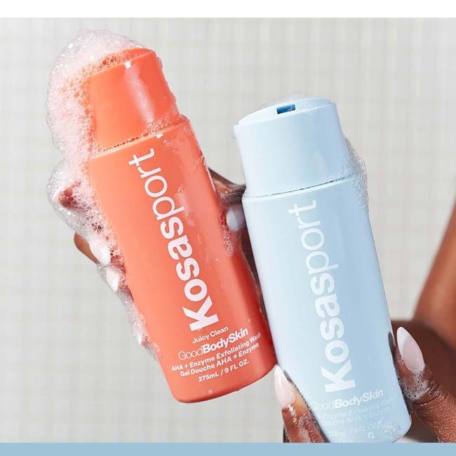 Kosas' Good Body Skin Exfoliating shower gel package
