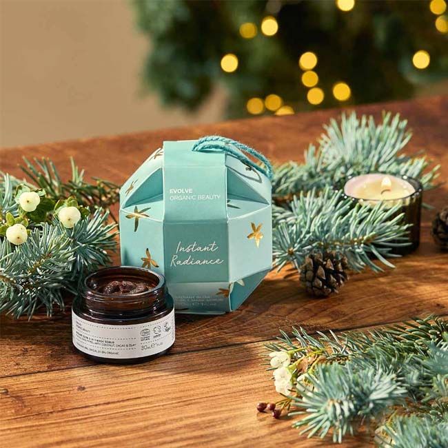 Evolve Beauty's The Xmas Baubles Instant Radiance lifestyle