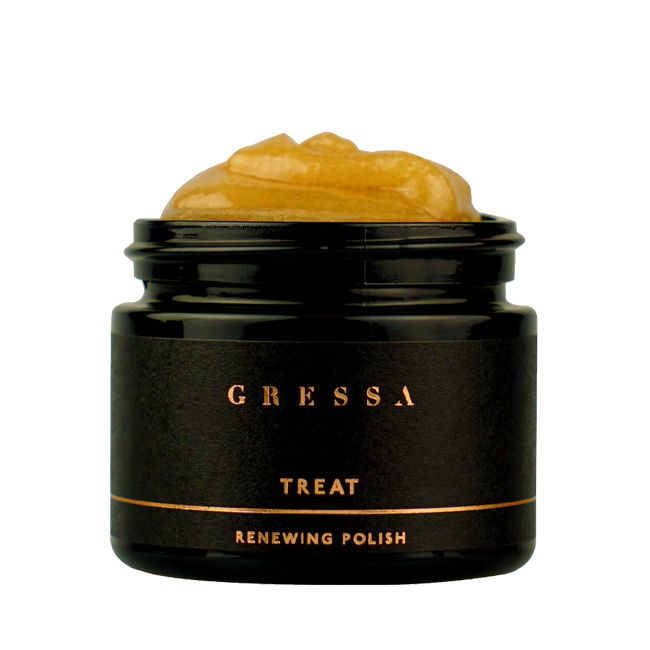 Gressa skin's renewing polish texture