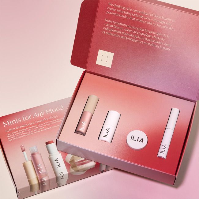 Ilia Beauty's Minis for Any Mood natural make-up set lifestyle