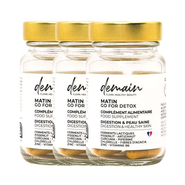 Complément alimentaire probiotique Go For Detox Demain Beauty X3