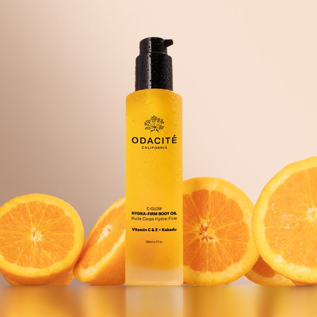 Odacité's C-Glow organic moisturizing oil lifestyle