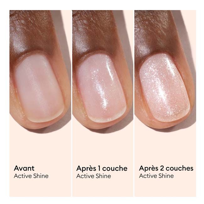 Vernis soin illuminant Active Shine Manucurist application