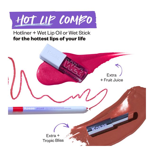 Crayon contour des lèvres naturel extra Kosas combo