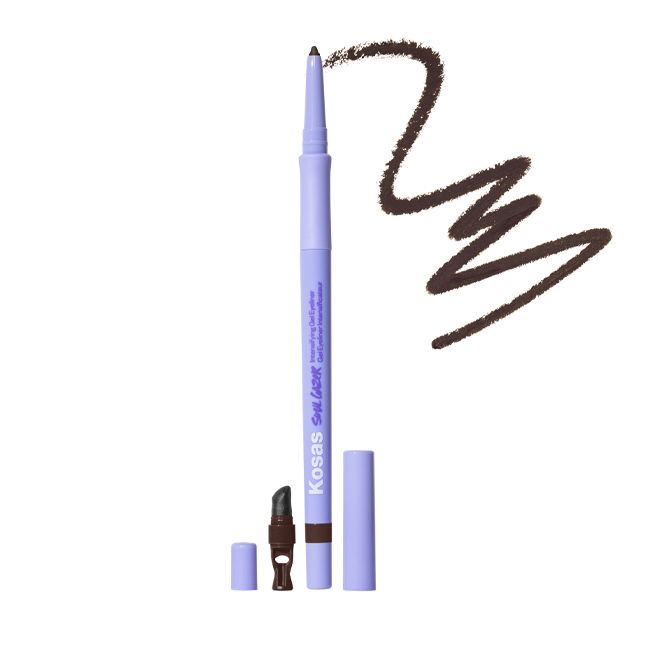 Kosas's Soulgazer Intensifying gel Hypnotize natural eyeliner Application