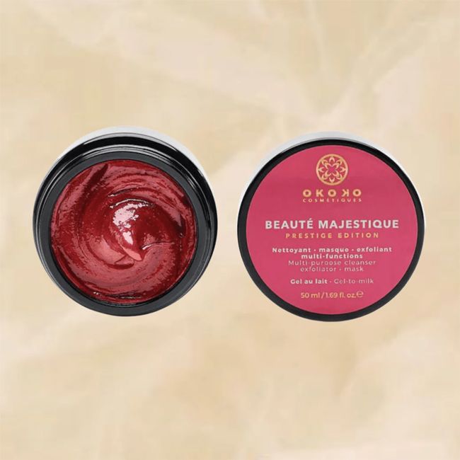 Okoko's Beauté Majestique gel to milk Natural facial cleanser Packaging