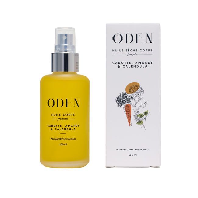 Huile sèche bio corps Française Oden Packaging