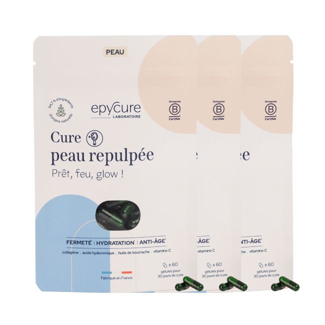 Epycure's Pack of 3 Vegetarian Collagen Plumping Skin food supplement