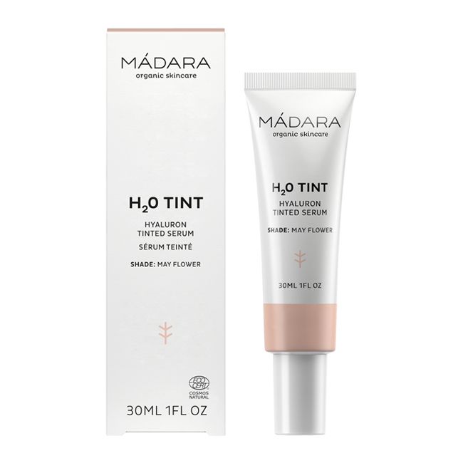 Madara Cosmetics' #1 May Flower H2O Tinted Organic Cream with Hyaluronic Acid Packaging