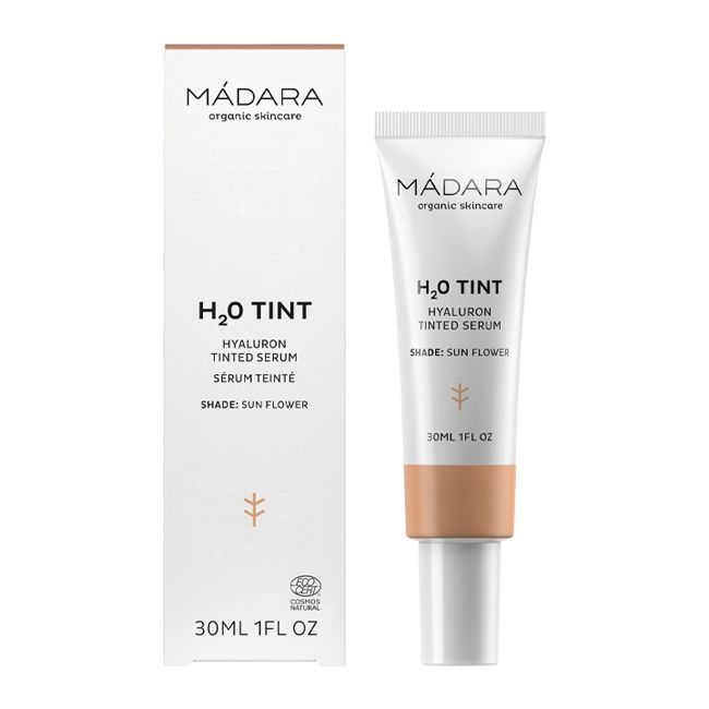 Madara Cosmetics' #3 Sun Flower H2O Tinted Organic Cream with Hyaluronic Acid Packaging