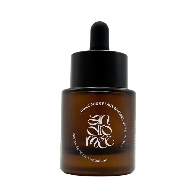 Andromée's grape seed + Squalane natural face oil