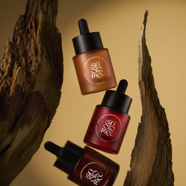 Andromée's grape seed + Squalane natural face oil Routine