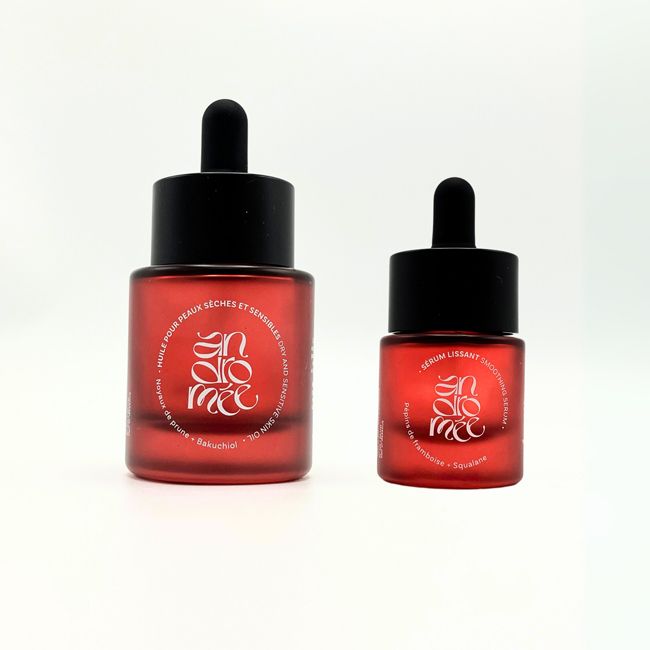 Sérum visage naturelle lissant Framboise + Squalane Andromée Pack