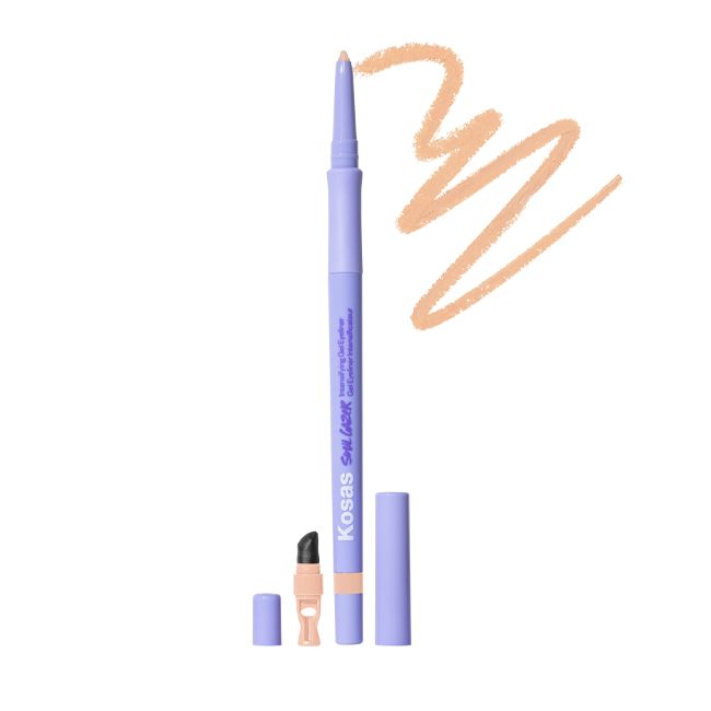 Kosas's Soulgazer Intensifying gel Gravitate natural eyeliner Application
