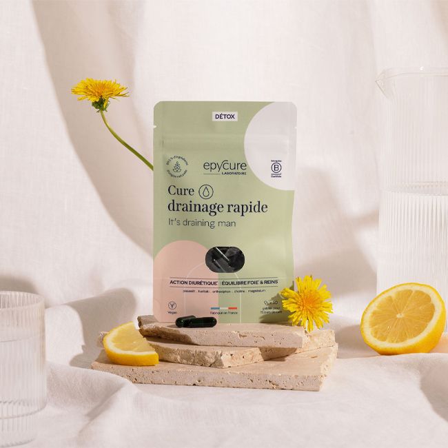 Epycure's Natural Rapid Drainage Cure capsules food supplement Cosmetic