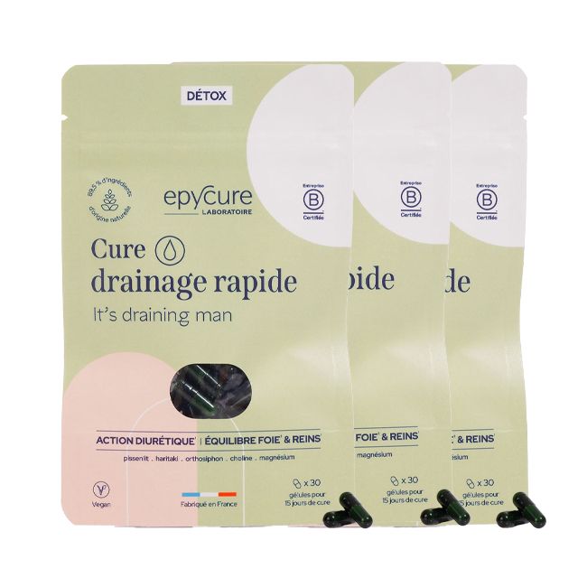 Complément alimentaire naturel Gélules Cure Drainage Rapide Epycure