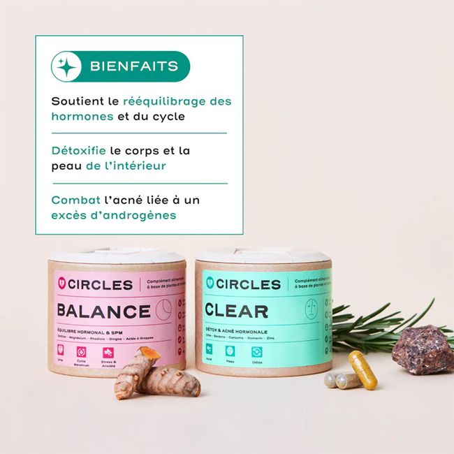 Circles' Clear & Balance Rebalancing detox duo Natural food supplement Benefits