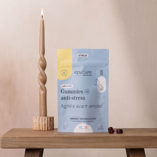 Epycure's Gummies Anti-Stress Cure sugar-free Natural food supplement Packshot