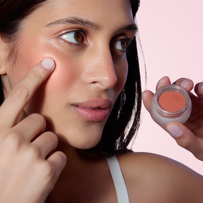Odacité's Golden Hour Color balm SPF 50 Model