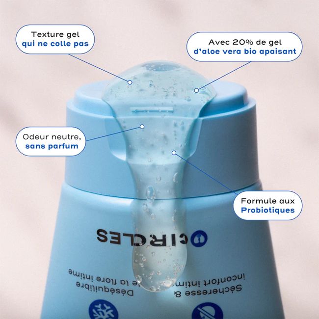 Circles' WET natural soothing and balancing intimate gel Texture