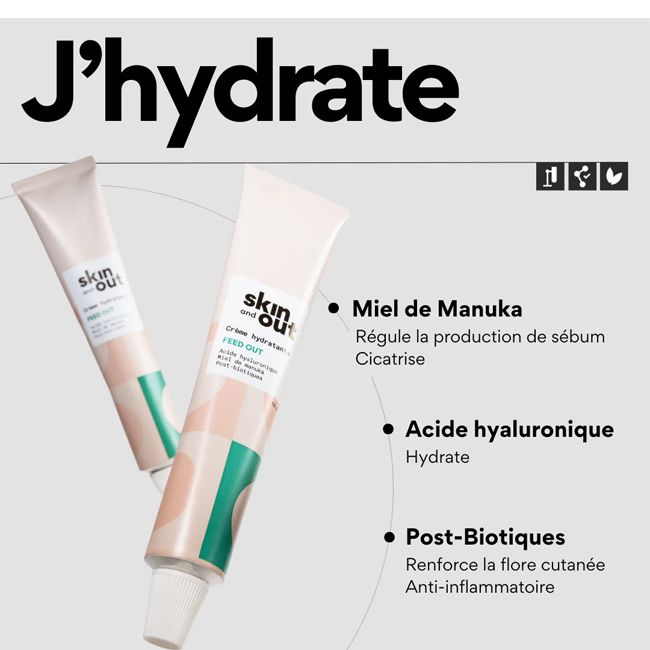 Crème hydratante naturelle FEED OUT Skin & Out Bienfaits