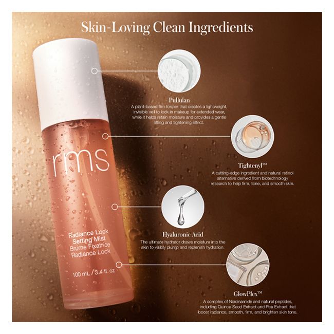Lotion tonique Radiance Lock Setting Mist RMS Beauty Ingrédients