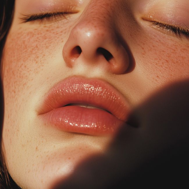 Absolution's Tinted Love lip oil Model