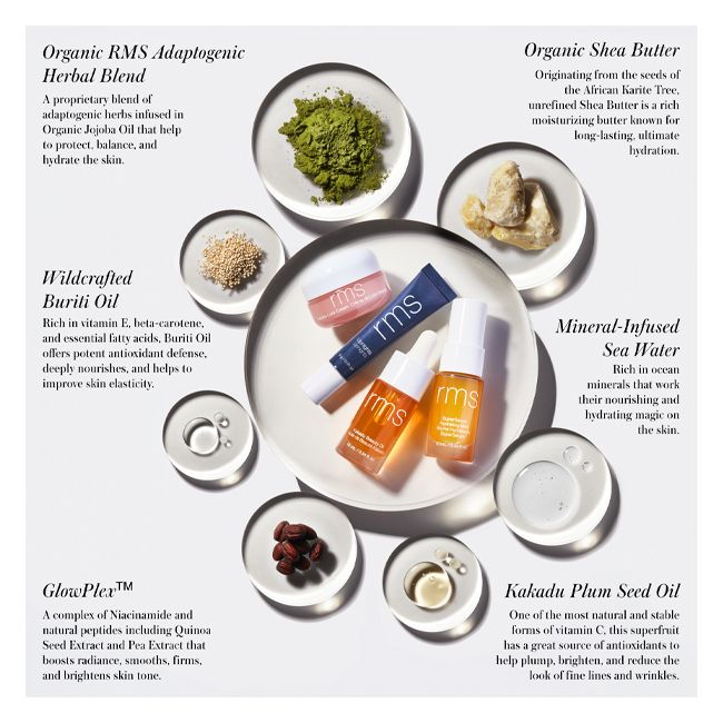 Coffret soin Skincare Secrets Kit RMS Beauty Ingrédients