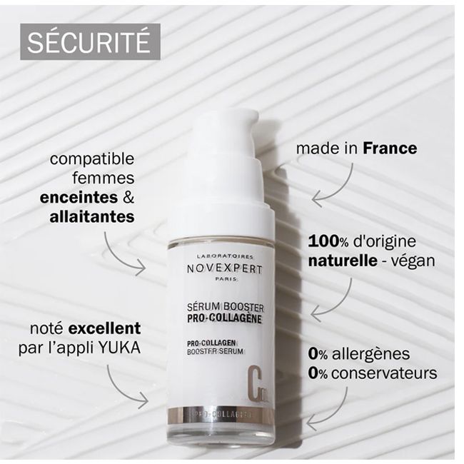 Sérum visage naturel Booster Pro- Collagène Novexpert Cosmétique
