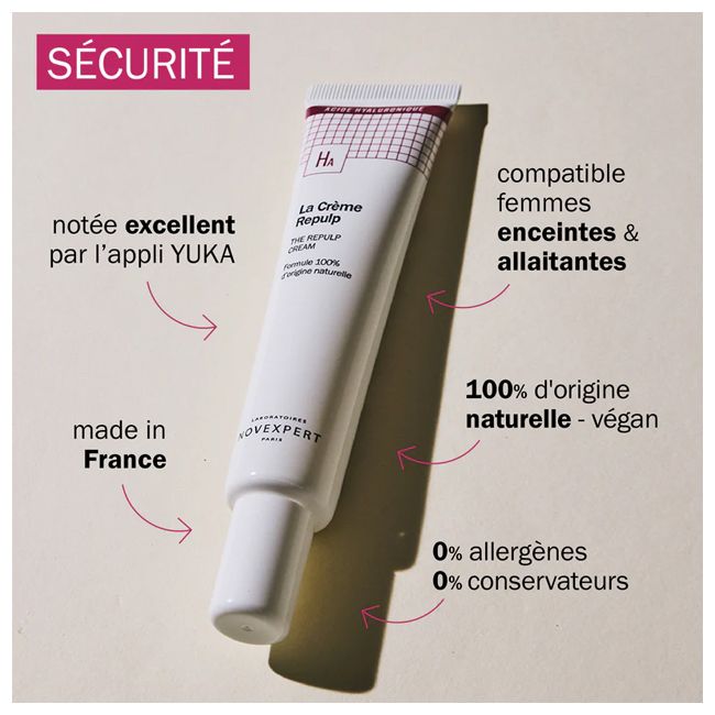 Crème visage Bio La Crème Repulp Novexpert Bienfaits
