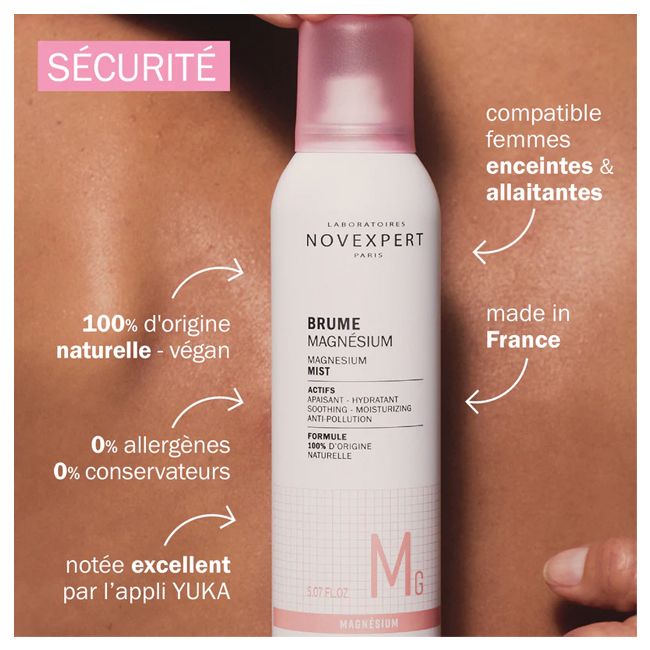 Lotion tonique bio Brume Magnesium Novexpert Bienfaits