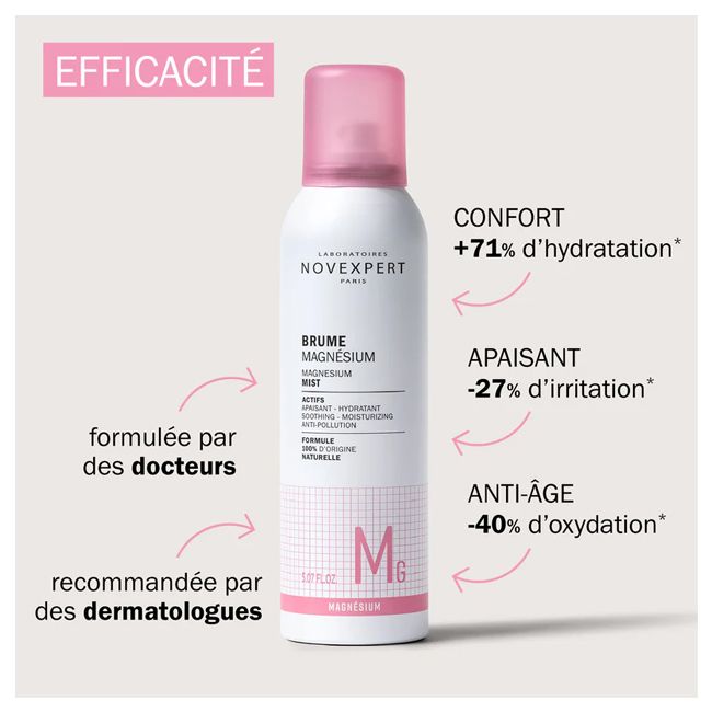 Lotion tonique bio Brume Magnesium Novexpert Cosmétique