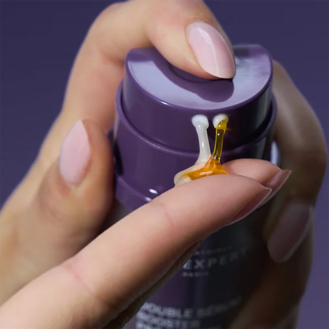 Sérum visage naturel Double Sérum Booster Pro- Rétinol Novexpert Application