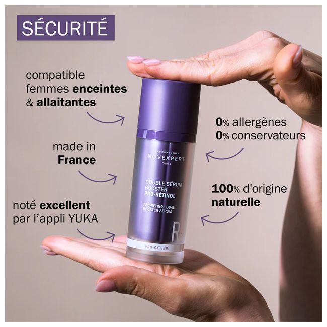 Novexpert's Pro-Retinol Double Booster natural face Serum Benefits