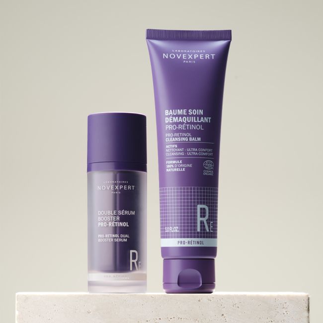 Sérum visage naturel Double Sérum Booster Pro- Rétinol Novexpert Routine