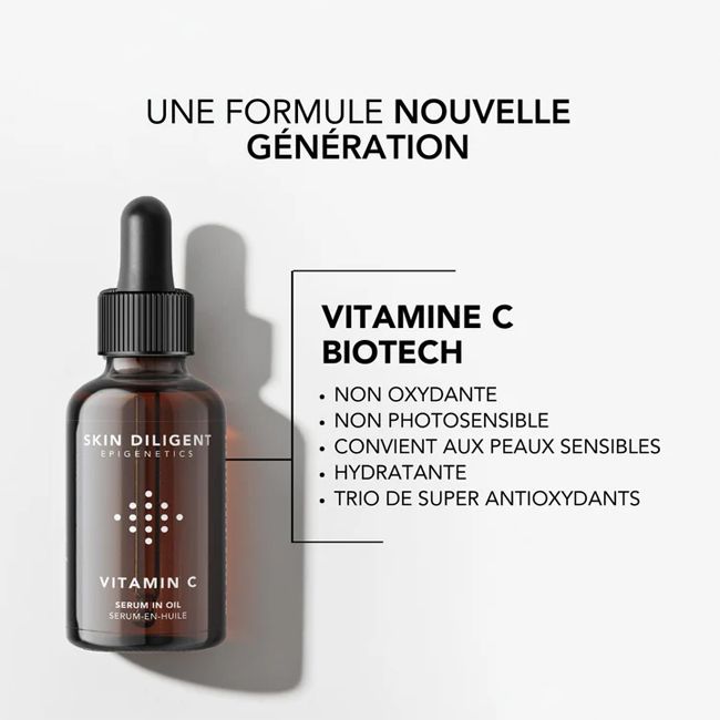 Sérum visage naturel huile Vitamine C Skin Diligent Composition
