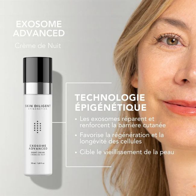 Crème visage naturel de nuit Exosome Advanced Skin Diligent Mannequin