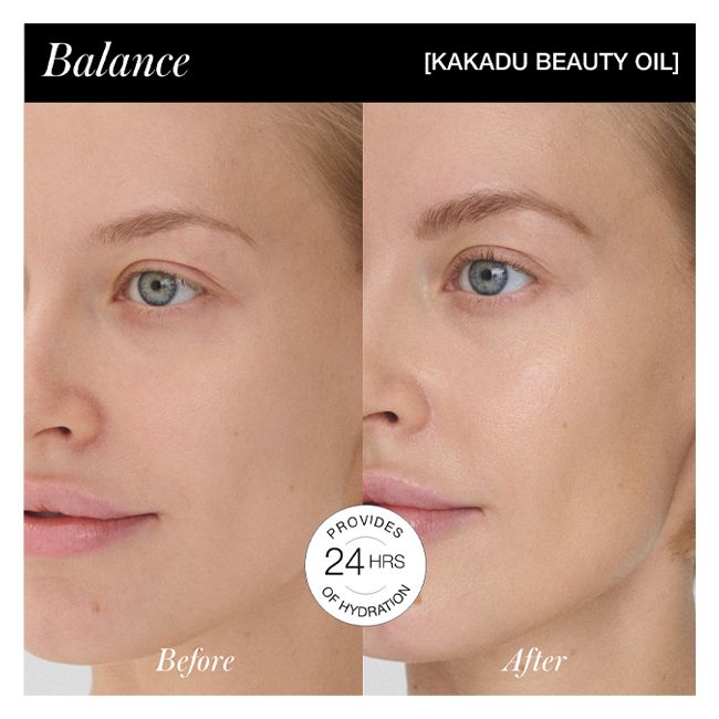 Huile visage naturelle de beauté Kakadu RMS Beauty Avant Après
