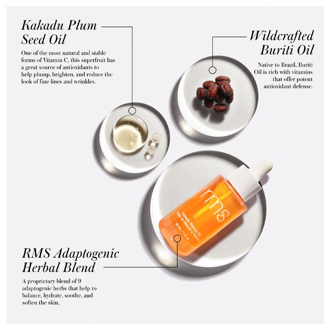 RMS Beauty's Kakadu Beauty natural face Oil Ingredients