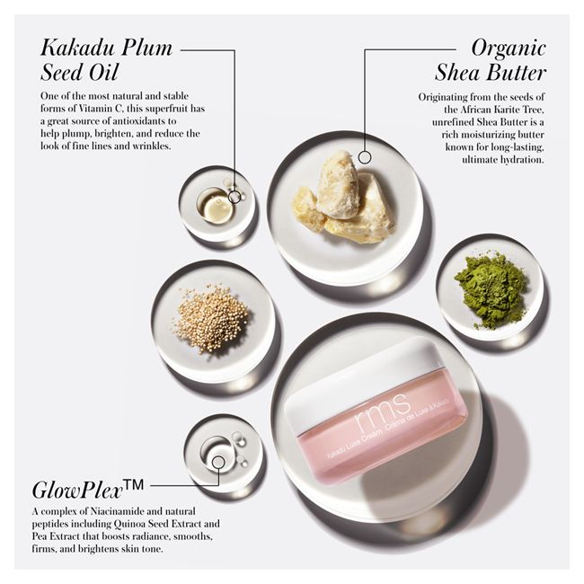 RMS Beauty's Kakadu Luxe natural face Cream Ingredients