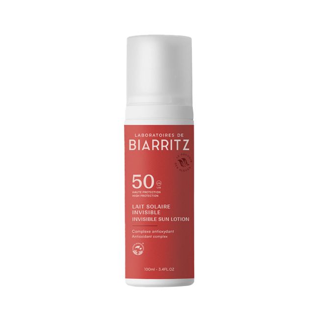 Crème solaire bio Lait solaire invisible SPF50 Laboratoires de Biarritz