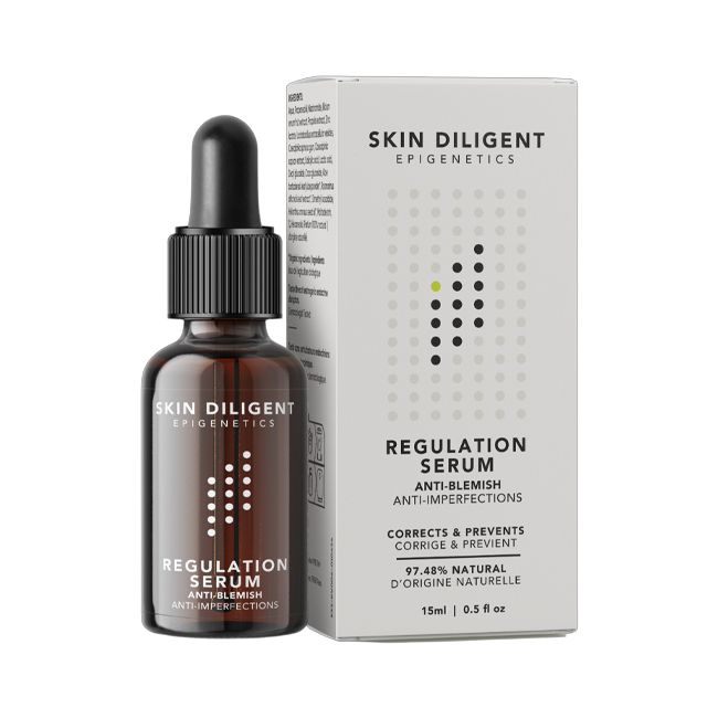Skin Diligent's 15ml natural face Régulation Serum Packaging